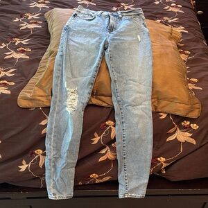 Rock & Republic Light Blue Ripped Skinny Jeans